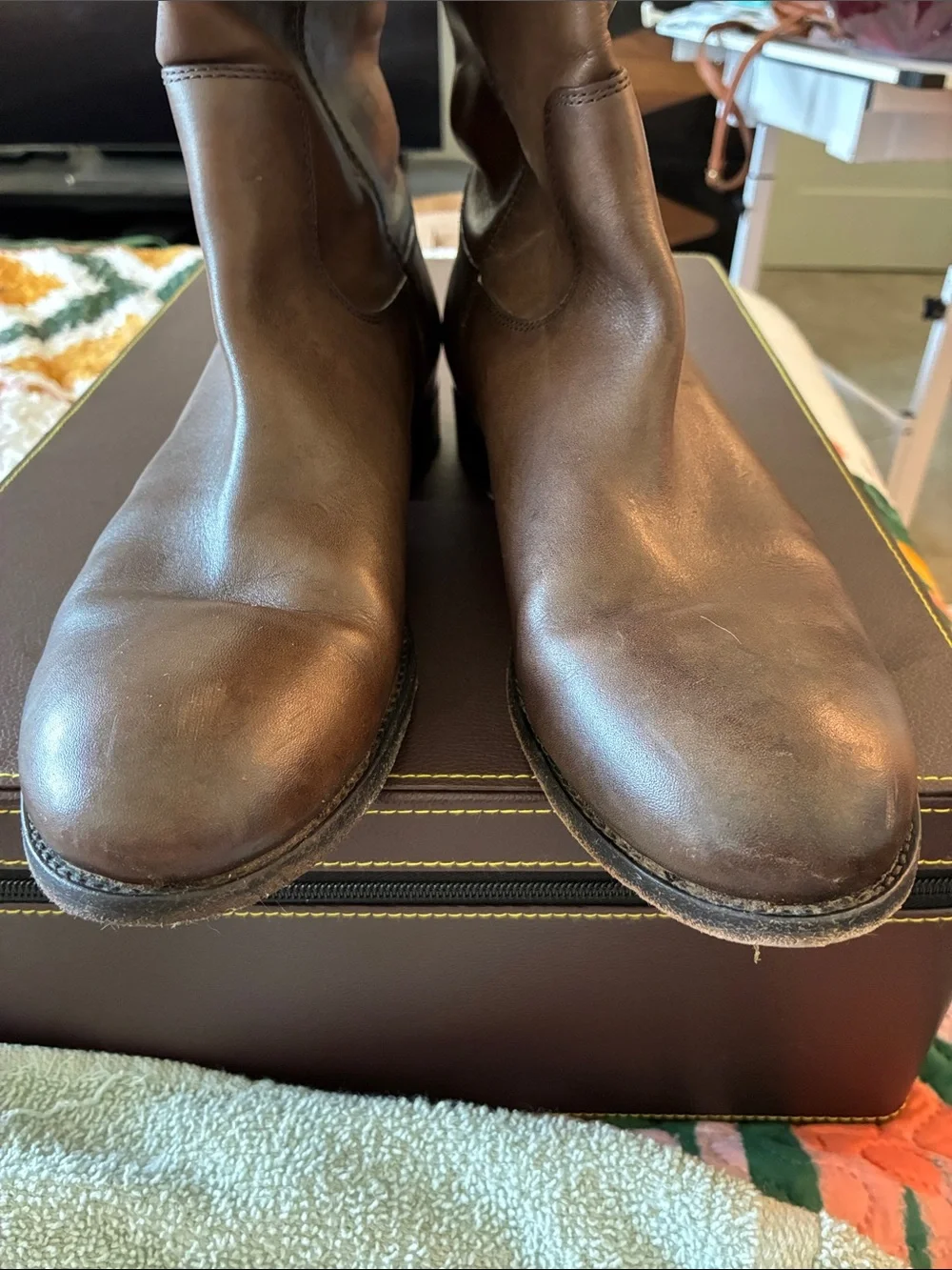 Frye Tall Genuine Leather Riding Boots – Women’s Size 11B – Made in Mexico